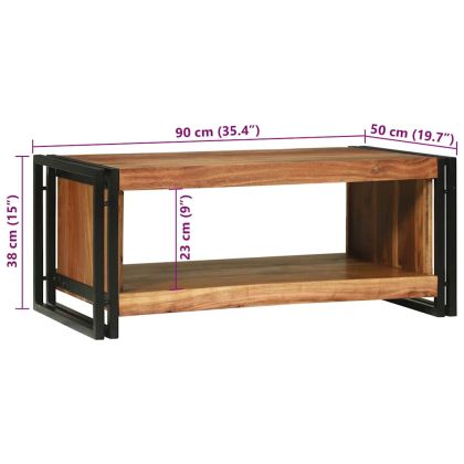 Масичка за кафе Кафяво 90 x 50 x 38 см Солидно акациево дърво