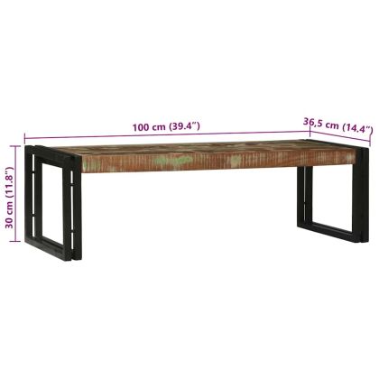 Масичка за кафе 2 pcs Многоцветен Солидно възстановено дърво