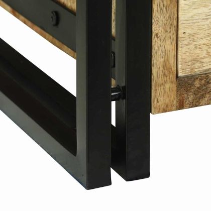 Масичка за кафе Кафяво 90 x 50 x 38 см Солидно мангово дърво