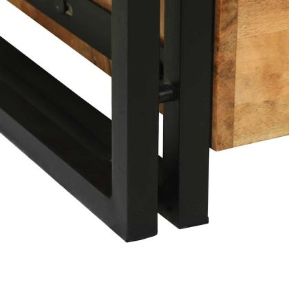 Масичка за кафе Кафяво 90 x 50 x 38 см Солидно акациево дърво