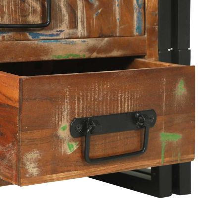 Масичка за кафе Кафяво 90 x 50 x 38 см регенерирано дърво масив