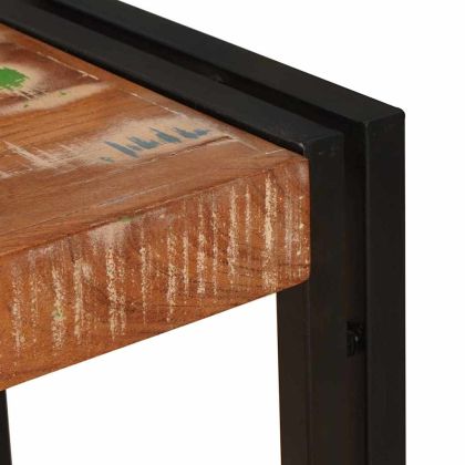 Конзолна маса с рафт 90 x 33 x 75 см регенерирано дърво масив