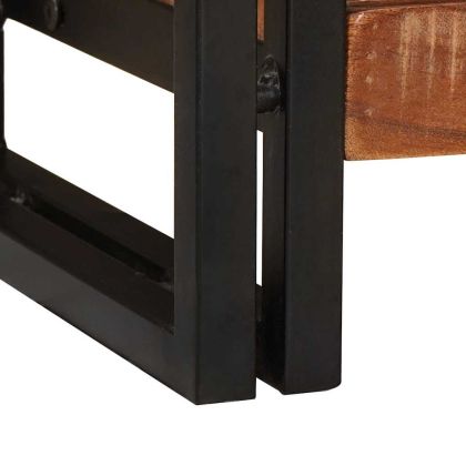 Конзолна маса с рафт 90 x 33 x 75 см регенерирано дърво масив