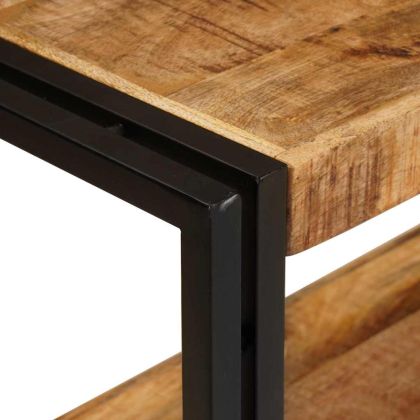 Конзолна маса Кафяво 160 x 33 x 75 см мангово дърво масив