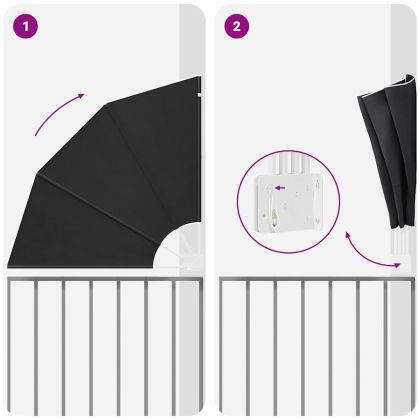 Прозорец за балкон Антрацит 115 x 115 см текстил