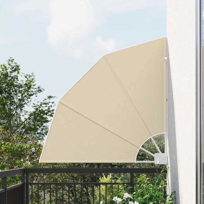 Прозорец за балкон Бежово 115 x 115 см текстил