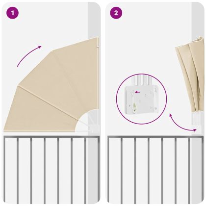 Прозорец за балкон Бежово 115 x 115 см текстил