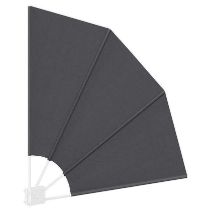 Прозорец за балкон Черно 115 x 115 см текстил