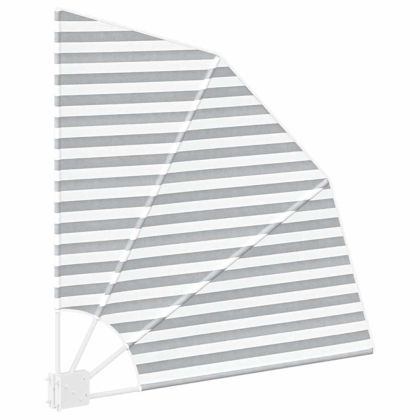 Прозорец за балкон Антрацит и бял 115 x 115 см текстил