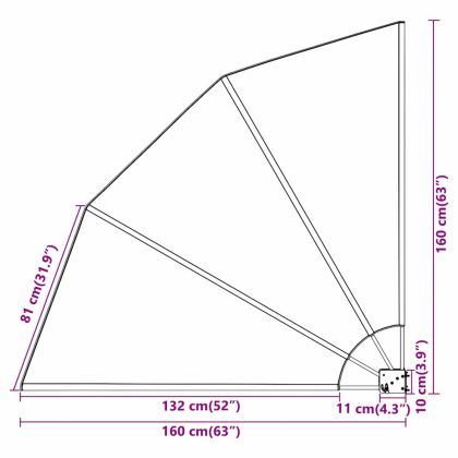 Прозорец за балкон Таупе 160 x 160 cm текстил