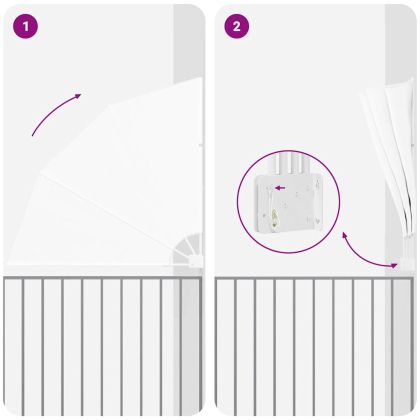 Прозорец за балкон Бяло 160 x 160 cm текстил