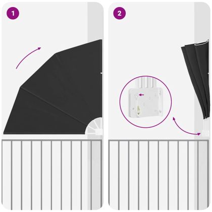 Прозорец за балкон Антрацит 140 x 140 cm текстил