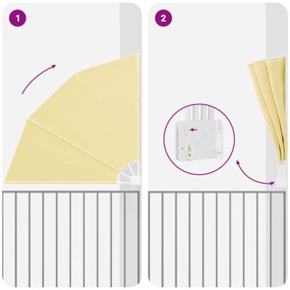 Прозорец за балкон Пясък 140 x 140 cm текстил