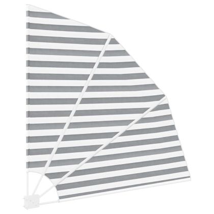 Прозорец за балкон Антрацит и бял 140 x 140 cm текстил