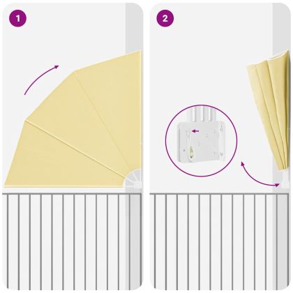 Прозорец за балкон Пясък 210 x 210 cm текстил