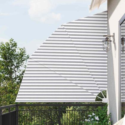 Прозорец за балкон Антрацит и бял 210 x 210 cm текстил