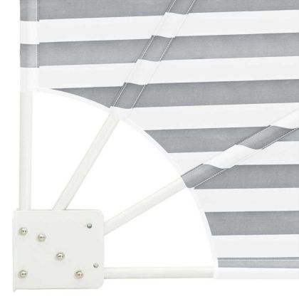 Прозорец за балкон Антрацит и бял 210 x 210 cm текстил