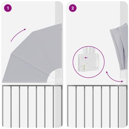 Прозорец за балкон Сив 115 x 115 см текстил