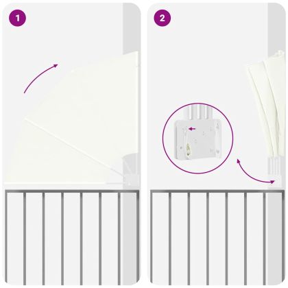 Прозорец за балкон Крем 115 x 115 см текстил