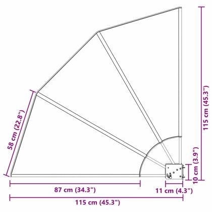 Прозорец за балкон Теракота 115 x 115 см текстил