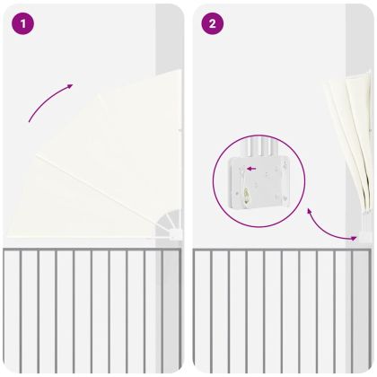 Прозорец за балкон Крем 160 x 160 cm текстил