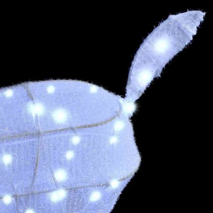 Семейство елени 3 pcs Студено бяло 68 x 26 x 127 см текстил