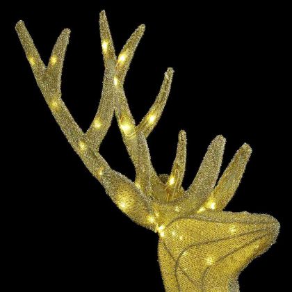 Семейство елени 3 pcs Топло бяло 68 x 26 x 127 см текстил