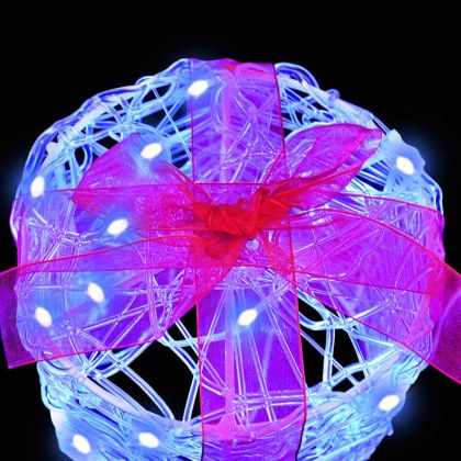 Декорация на подаръчна кутия 3 pcs Синьо 20 x 20 x 21 см Акрил