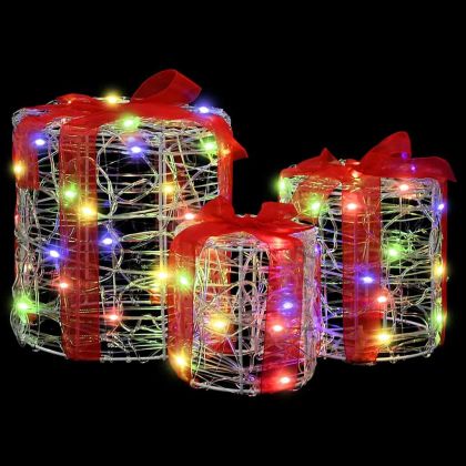 Декорация на подаръчна кутия 3 pcs цветно 20 x 20 x 21 см Акрил