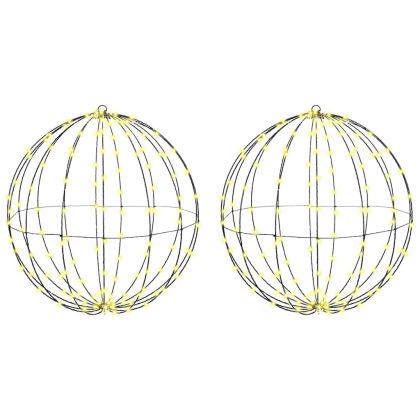 Топка с 384 LED светодиода 2 pcs Топло бяло 60 cm Метал