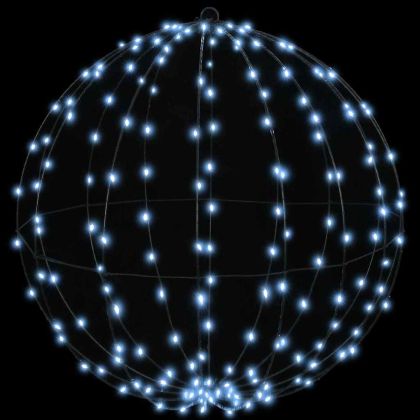 Топка с 384 LED светодиода 2 pcs Студено бяло 60 cm Метал