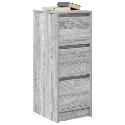 Сайдборд, сив сонома, 29,5x34x76 см, инженерно дърво