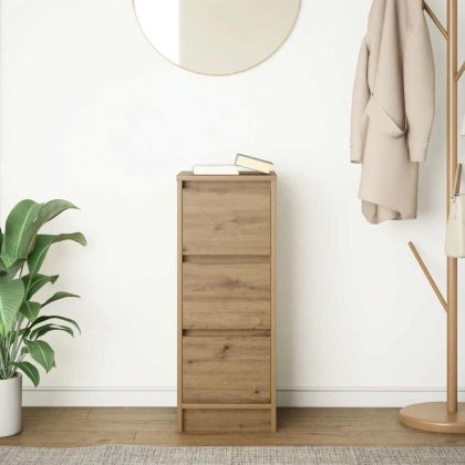 Сайдборд, дъб артизан, 29,5x34x76 см, инженерно дърво