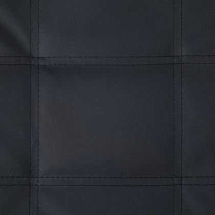 Масажираща кушетка с възглавница, черна, изкуствена кожа