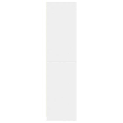 Гардероб, бял, 80x50x200 см, инженерно дърво