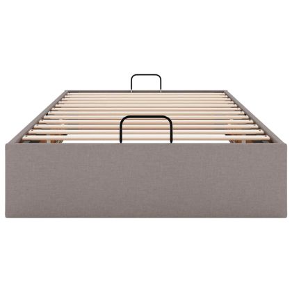 Османска рамка за легло без матрак, таупе, 80x200 см, плат