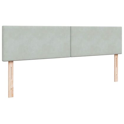 Османска легло с матраци и LED, светлосиво, 200x200 см, кадифе