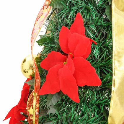 Изкуствена коледна елха саморазгъваща 150 LED зелена 180 см