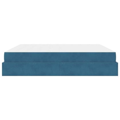 Рамка за легло Синьо 200 x 200 cm Кадифе