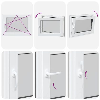 Прозорец за мазе "RISOR" 80x60 см Отварящо-отваряем DIN десен антрацит