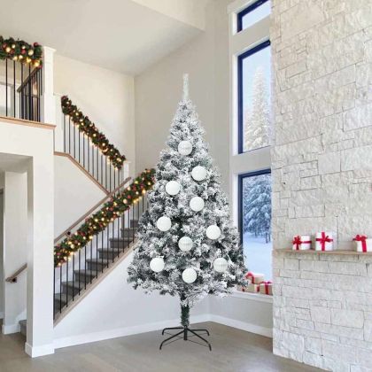 Комплект коледни топки 4 pcs Бяло Пластмаса