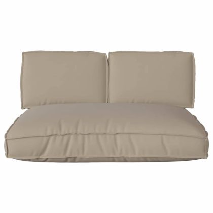 Комплект възглавници за палет 3 pcs Таупе 120 x 80 x 12 cm