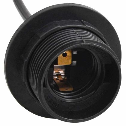 Висяща лампа с 6 фасунга E27 черен метал