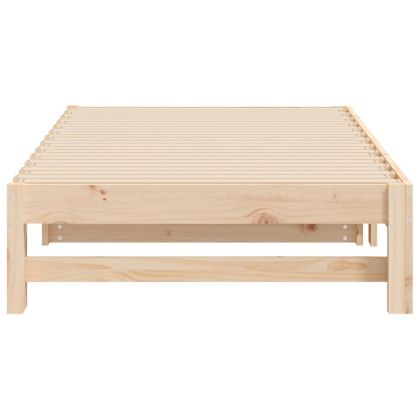 Разтегателна кушетка, 2x(90x190) см, борово дърво масив