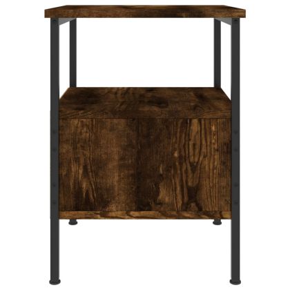 Нощно шкафче, опушен дъб, 34x36x50 см, инженерно дърво