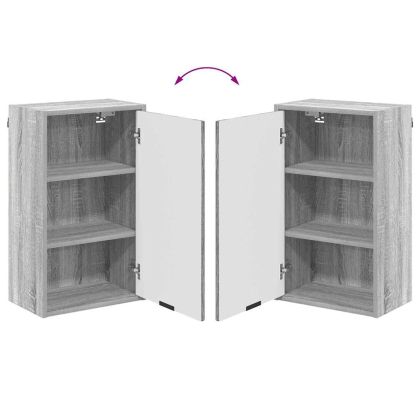 Комплект мебели за баня Сив Сонома Инженерно дърво, Метал