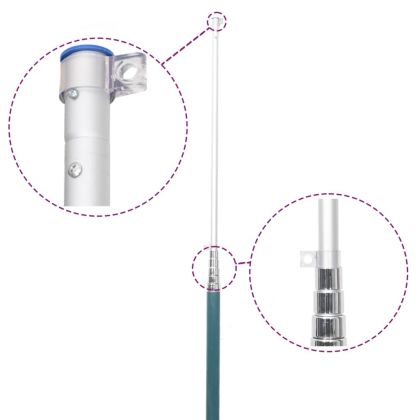 Флаг на Швеция и стълб, 5,55 м, алуминий