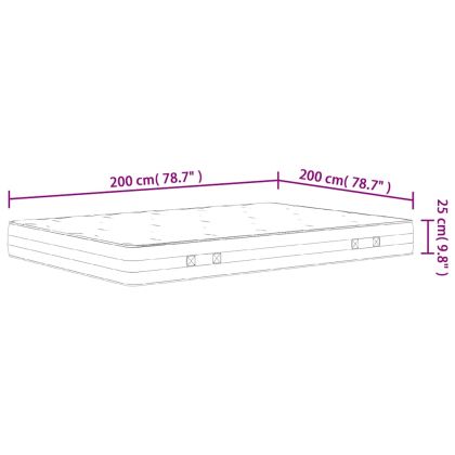 Матрак покет пружини, средна твърдост, 200x200 см