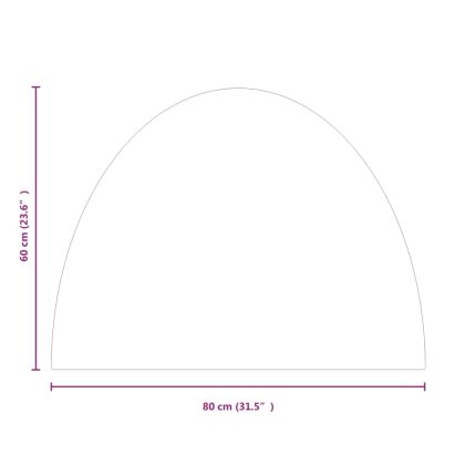 Стъклена плоча за камина полукръгла 800x600 мм
