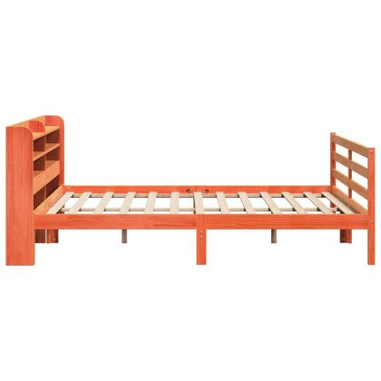 Рамка за легло без матрак, восъчнокафяв, 180x200 см, бор масив